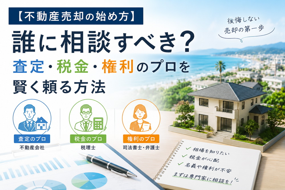 【不動産売却の始め方】誰に相談すべき？査定・税金・権利のプロを賢く頼る方法